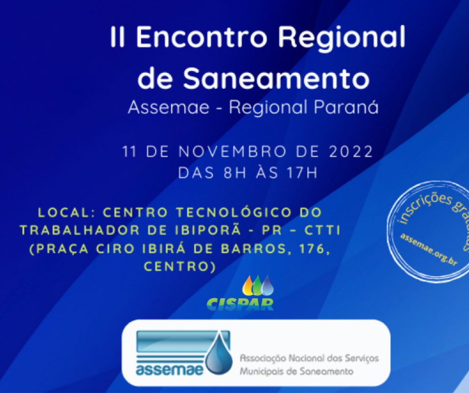 Ibiporã sediará o II Encontro de Saneamento da Regional PR.