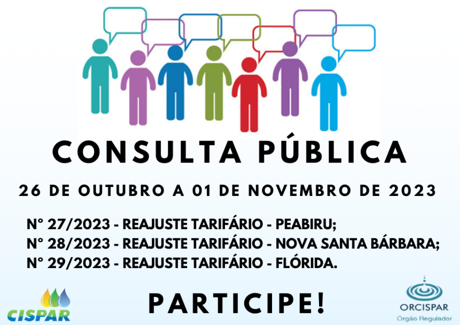 Consulta Pública - Peabiru, Nova Santa Bárbara e Flórida