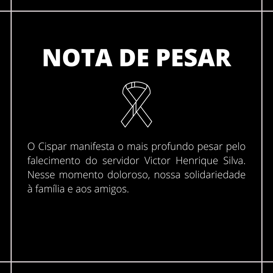 NOTA DE PESAR - Victor Henrique Silva.