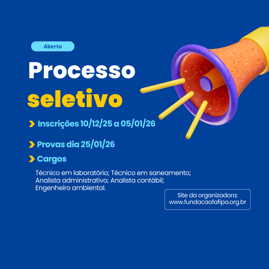CISPAR abre Processo Seletivo com vagas em diversas áreas do saneamento.