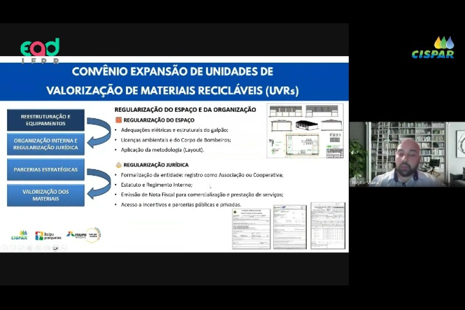 Cispar realiza apresentação para alunos do IFPR sobre saneamento e meio ambiente.