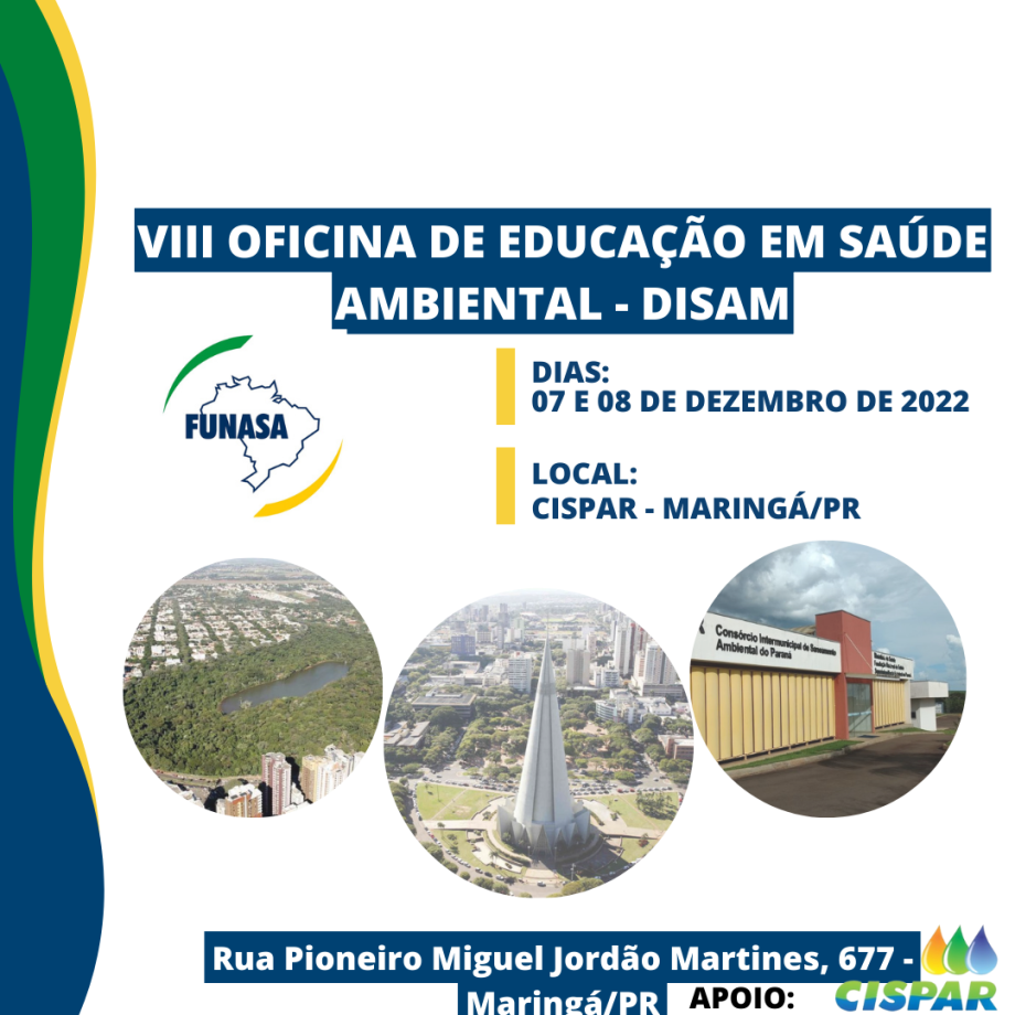 Funasa e Cispar realizarão Oficina de Educação em Saúde Ambiental